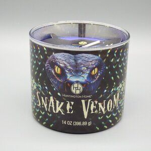 NEW Huntington Home Snake Venom 14 oz Tri Wick Round Glass Jar Scented Candle